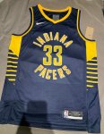 Maillot de Basket #33 Turner Pacers 22-23 Bleu Imprimé